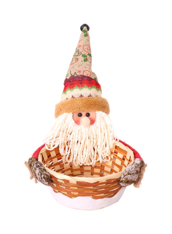 Beauenty Santa Claus Designed Decorative Gift Basket Multicolour 24 x 20cm - Image 1
