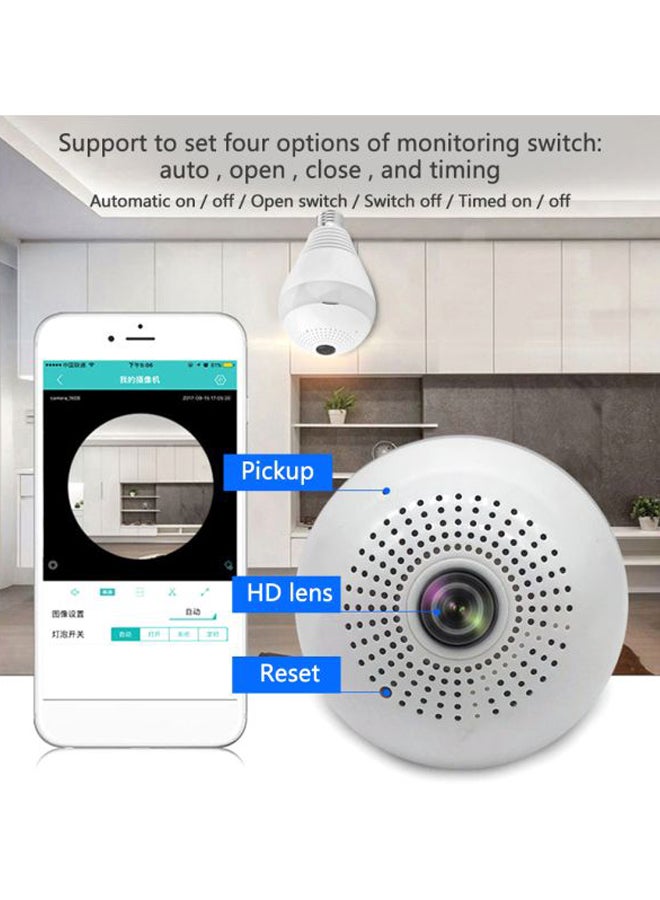 360 Degree Panoramic Bulb Camera White/Green  - Image 3