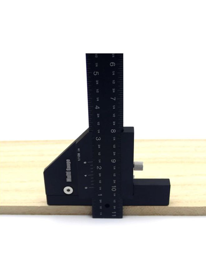 Generic Aluminum Alloy T-Shaped Ruler Black 30x10x2.5cm  - Image 4