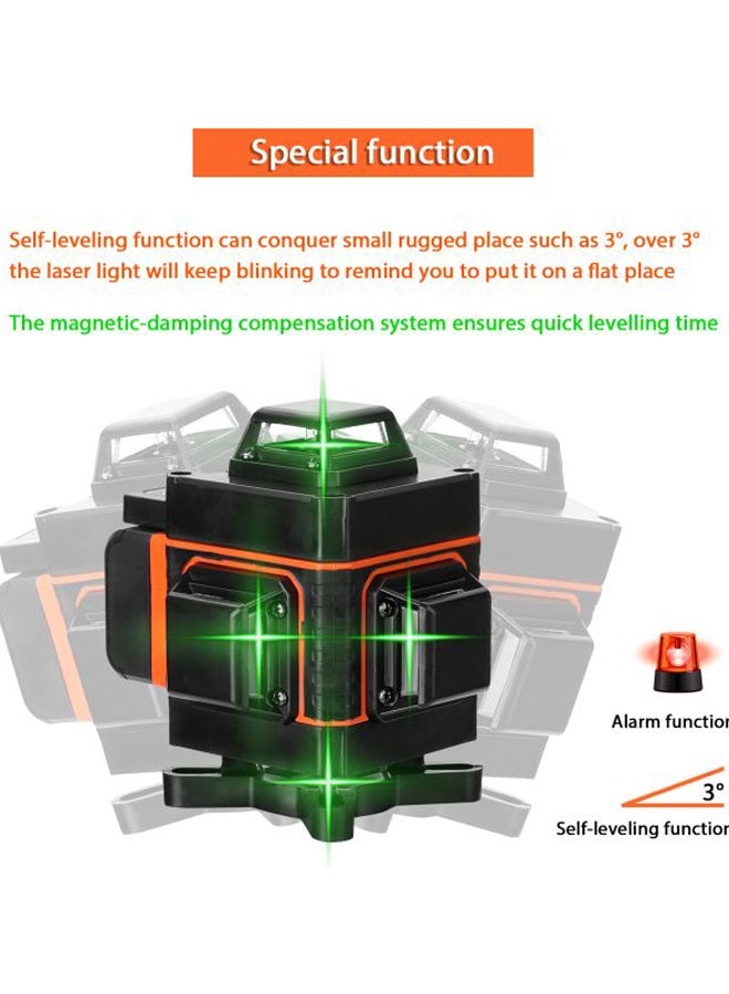 Generic Multifunctional 16 Lines Level Tool Black/Orange 25.5x16.5x22cm  - Image 5