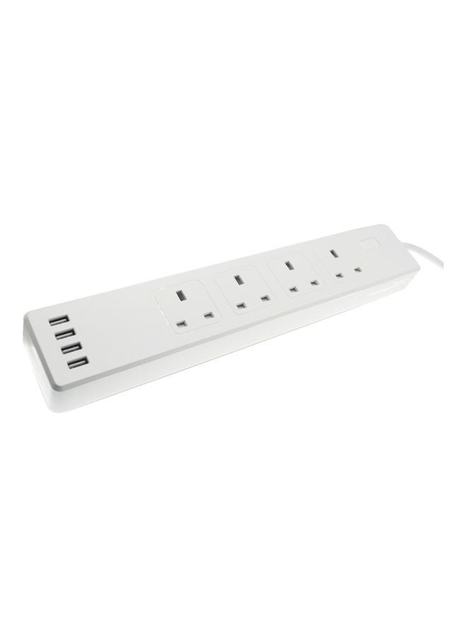 Wi-Fi Smart Plug Surge Protector Multi Outlet White 37.6x6.6x8cm  - Image 1