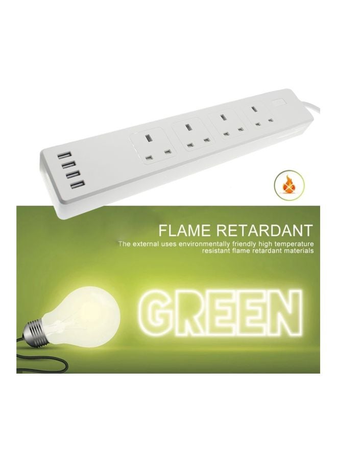 Wi-Fi Smart Plug Surge Protector Multi Outlet White 37.6x6.6x8cm  - Image 4