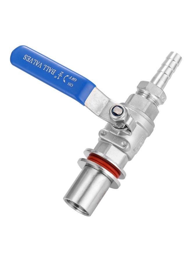 Stainless Steel Compact Ball Valve Silver/Blue 19.00X5.00X13.00cm - Image 3