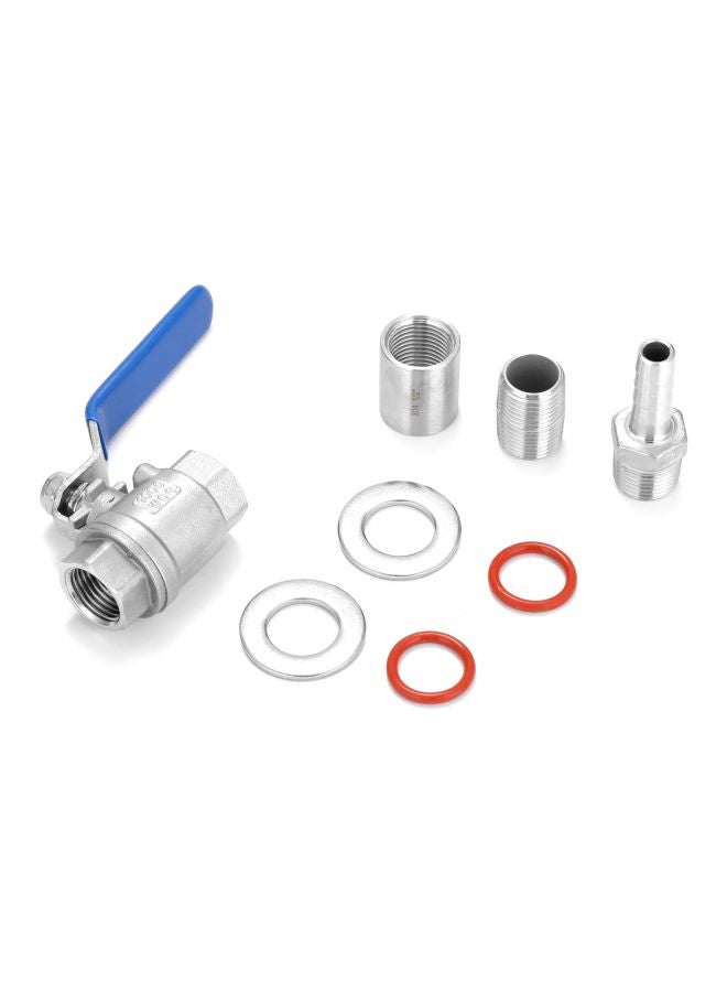 Stainless Steel Compact Ball Valve Silver/Blue 19.00X5.00X13.00cm - Image 2