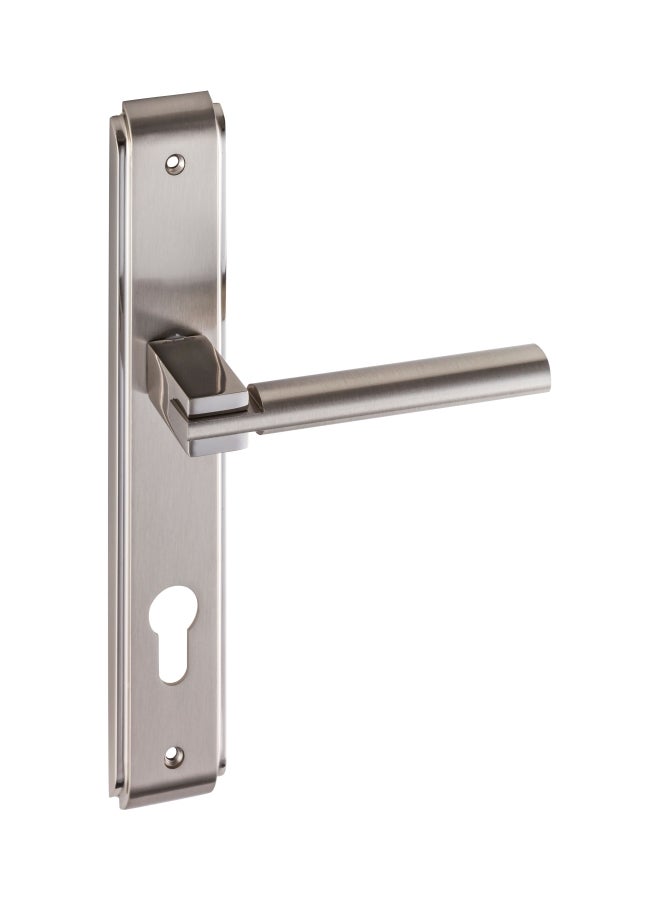 طقم مقبض باب ألفا مع قفل نيكل حريري