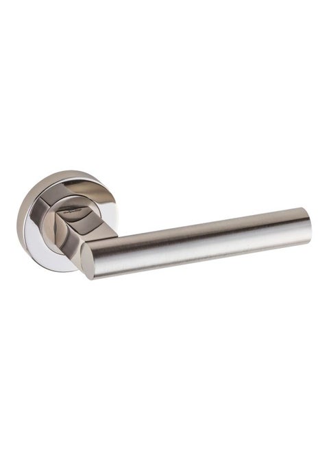 Nirvana Rozet Door Handle With Lock Set Saten Nikel