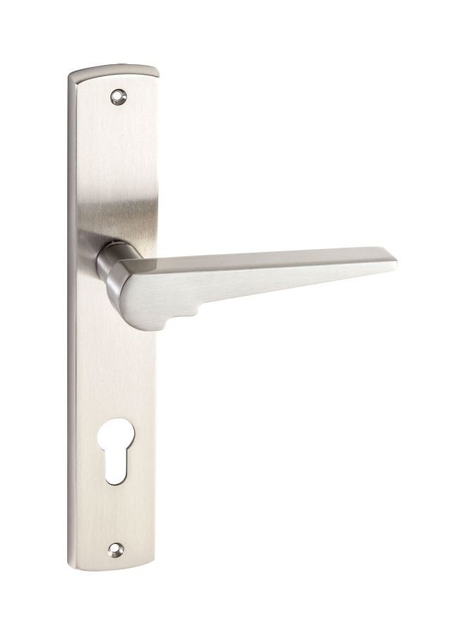 Doganlar Loti Door Handle With Lock Set Saten Nikel Aynali Yale 85/45mm - Image 1