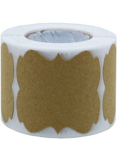 Premify 300-Piece Labels Stickers Roll Brown 