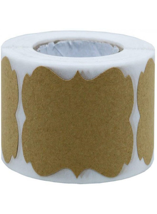 Premify - 300-Piece Labels Stickers Roll Brown - Image 1