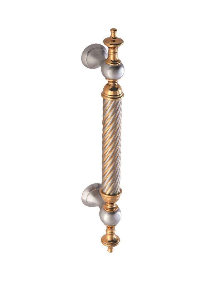 Doganlar - Gulle Burgulu Door Handle Silver/Gold 220mm - Image 1