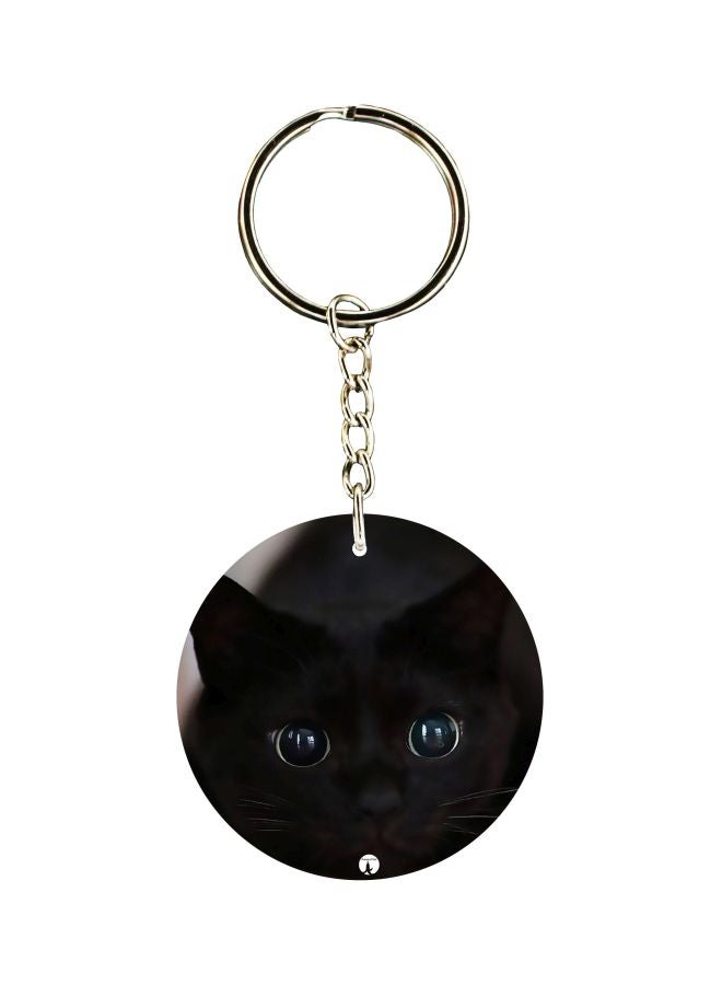 BP Cat Printed Round Keychain 