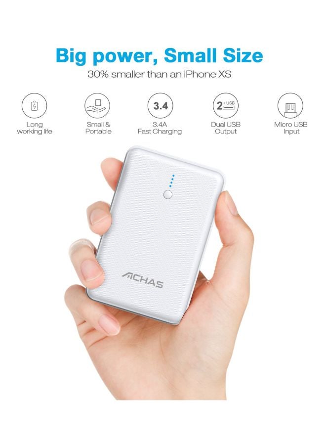 10000 mAh Portable Power Bank White - v1598010872/N39862084A_2