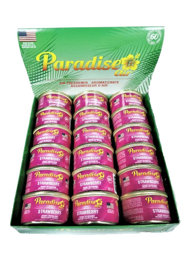 18-Piece Organic Car Air Freshener - Strawberry