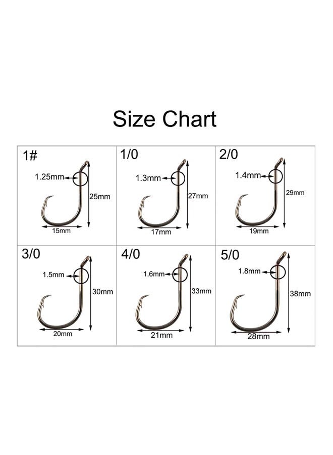 Generic 150-Piece Carbon Steel Fishing Octopus Hooks 10x8x5cm  - Image 4