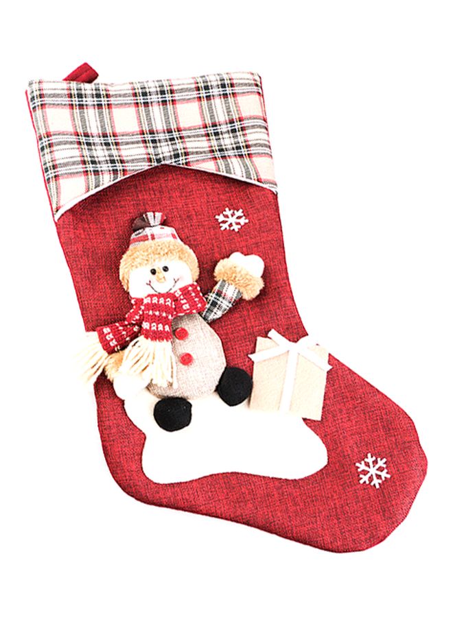 بيوينتي جورب زينة للتعليق بتصميم رجل الثلج متعدد الألوان 44 x 23سم - Image 1