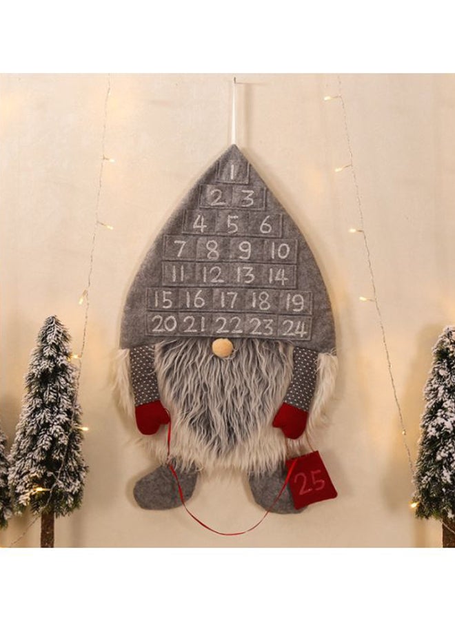 Beauenty Christmas Themed Decorative Calendar Cap Grey/White/Red 64 x 39cm  - Image 2