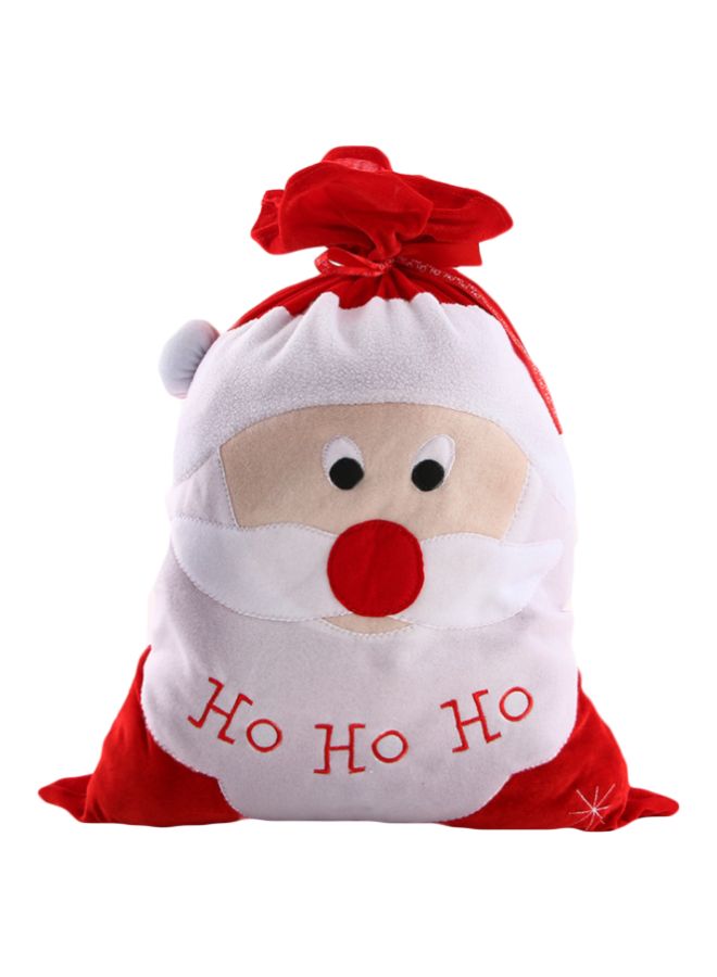 بيوينتي حقيبة هدايا بتصميم الكريسماس أحمر/أبيض/بيج - Image 1