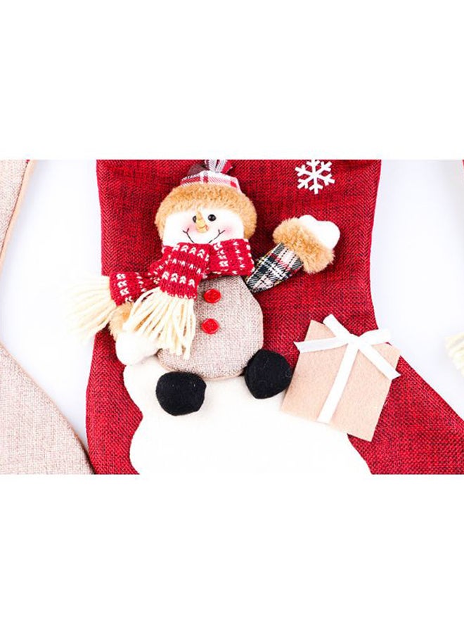 بيوينتي جورب زينة للتعليق بتصميم رجل الثلج متعدد الألوان 44 x 23سم - Image 3