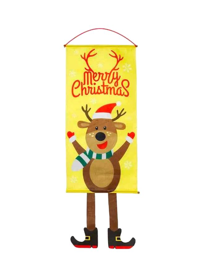 بيوينتي علم للتعليق على شكل حيوان الأيل بطابع متعدد الألوان 115 x 40سم - Image 1