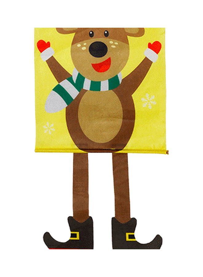 بيوينتي علم للتعليق على شكل حيوان الأيل بطابع متعدد الألوان 115 x 40سم - Image 2