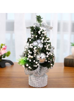 Beauenty Decorative Christmas Tree Silver/Green/White 20cm  - Image 3