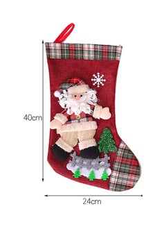 Beauenty Decorative Santa Hanging Socks Multicolour 40 x 24cm  - Image 2