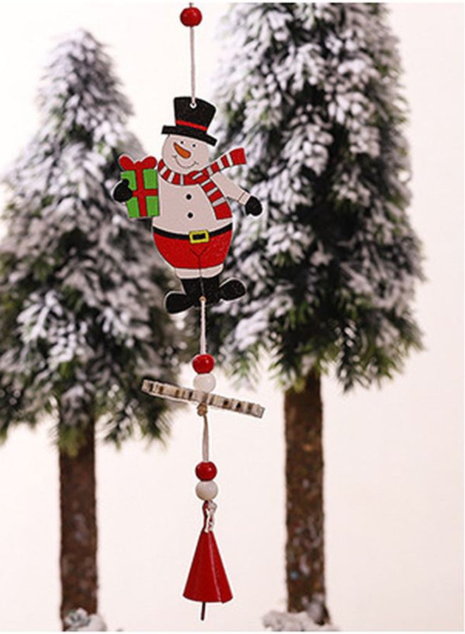 Beauenty Decorative Snowman Wind Chime White/Red/Green 22.5x6.5cm  - Image 2