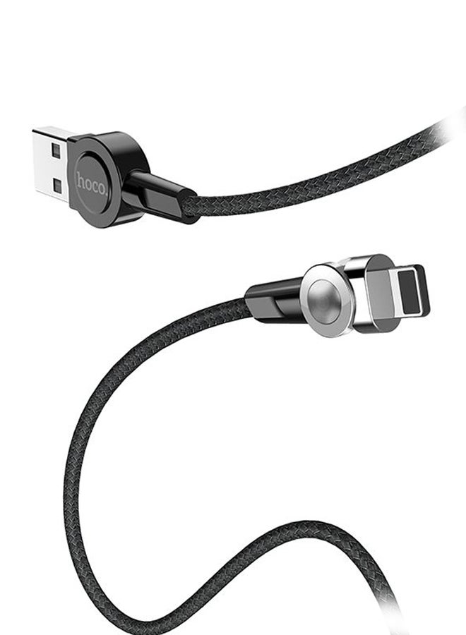 Hoco Magnetic Lightning Data Sync And Charging Cable Black/Silver - Image 1