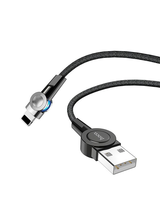 Hoco Magnetic Lightning Data Sync And Charging Cable Black/Silver - Image 2