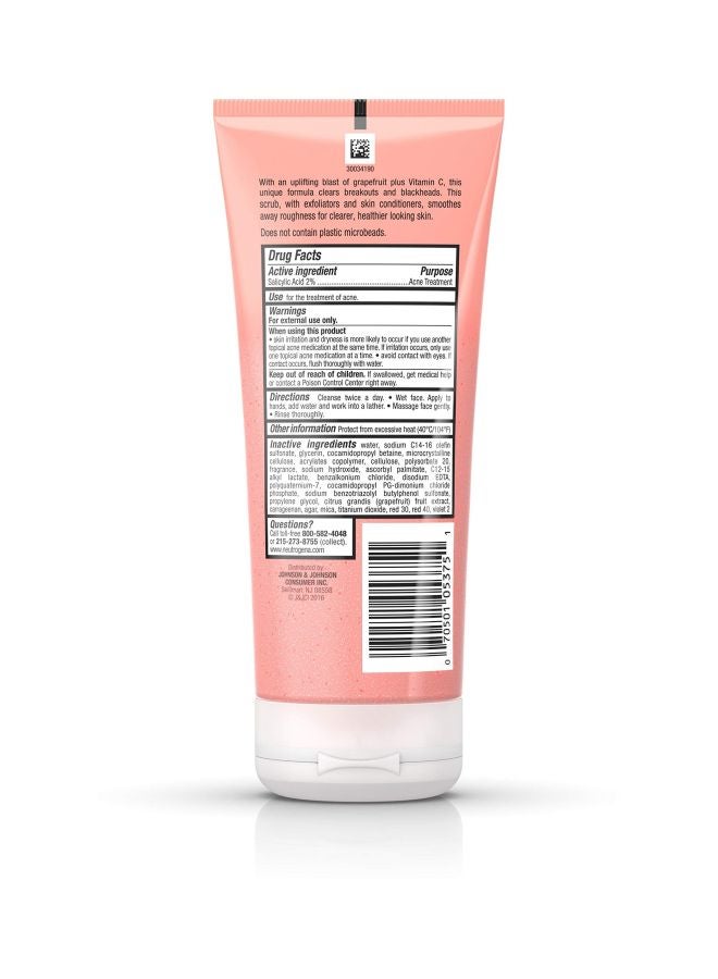 Neutrogena Oil-Free Acne Wash Pink Grapefruit Foaming Scrub 198ml  - Image 2