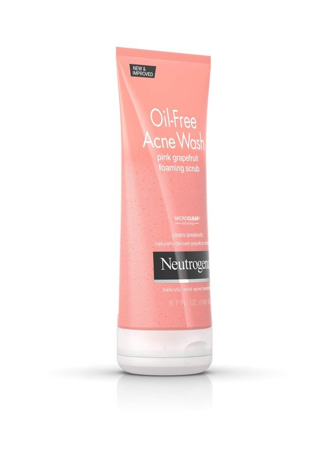 Neutrogena Oil-Free Acne Wash Pink Grapefruit Foaming Scrub 198ml  - Image 3