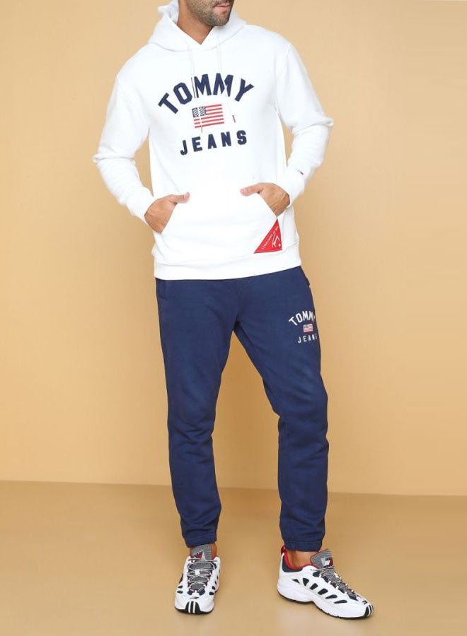 TOMMY JEANS - Americana Logo Hoodie Classic White - Image 1