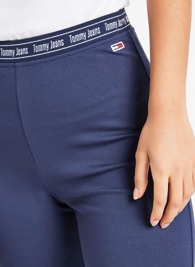 TOMMY JEANS Branded Waistband Leggings Twilight Navy - Image 4