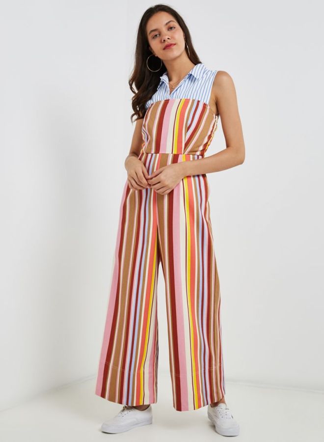 Striped Bandeau Jumpsuit Multicolour - v1598022615/N21922845V_1