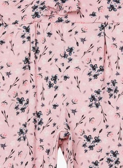 NAME IT Cotton Blend Floral Knit Pants Pink  - Image 3