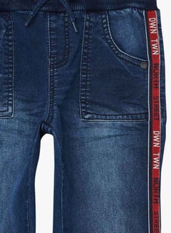 NAME IT Cotton Blend Side Striped Joggers Blue  - Image 3