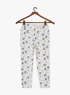 NAME IT Floral Printed Knit Pants White/Blue  - Image 2