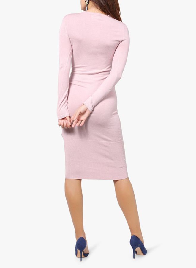 LOST INK Cut-Out Detail Bodycon Dress Pink  - Image 2
