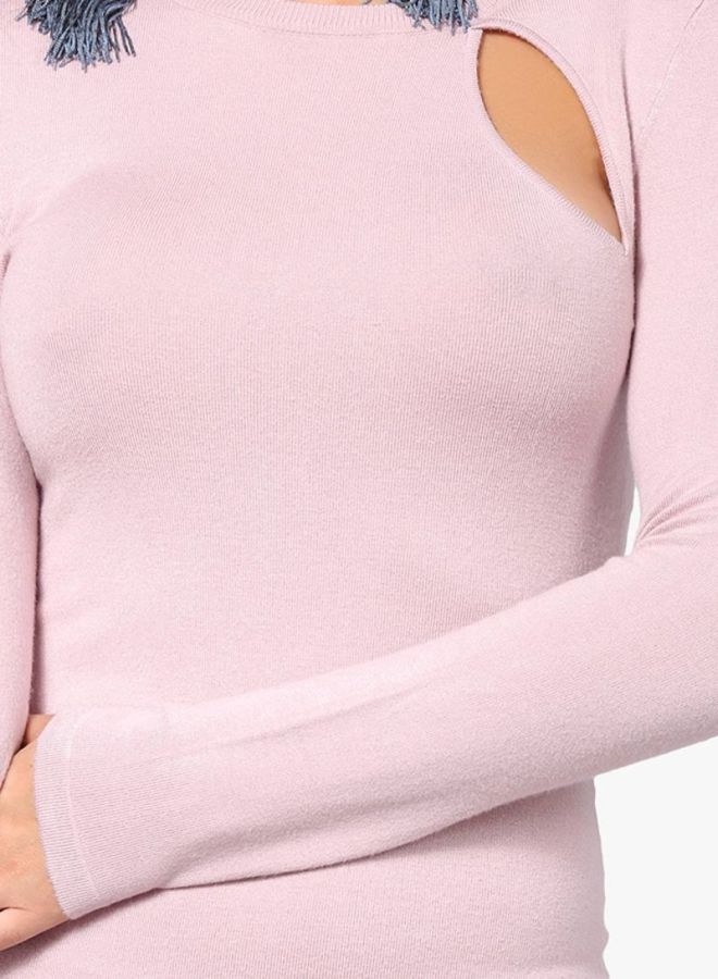 LOST INK Cut-Out Detail Bodycon Dress Pink  - Image 4