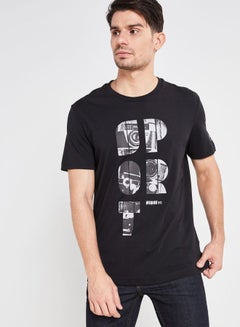 LOTTO JONAH III Crew Neck T-Shirt Black/Grey  - Image 1