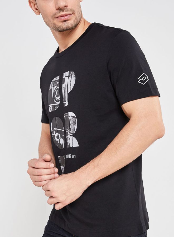 لوتو تيشيرت جوناه III بفتحة رقبة مستديرة أسود/ رمادي - Image 4