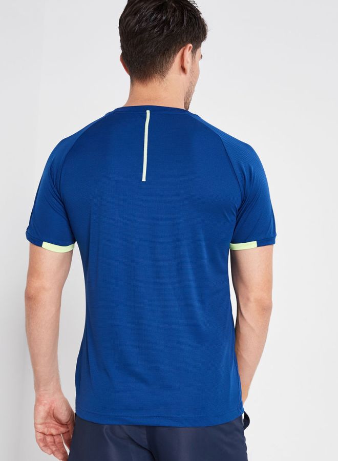 لوتو تيشيرت ديفين IV RGL بفتحة رقبة مستديرة أزرق - Image 2