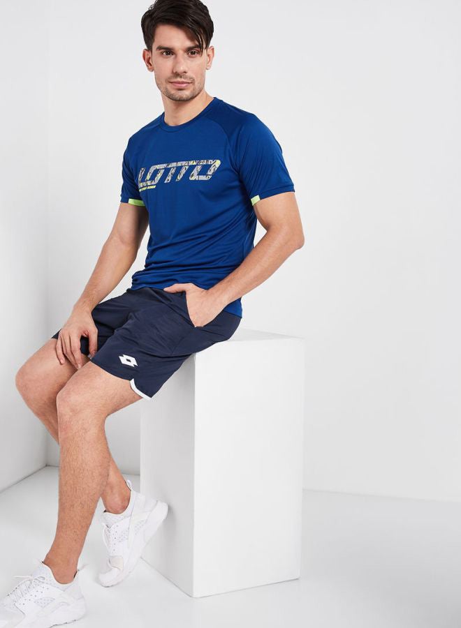 لوتو تيشيرت ديفين IV RGL بفتحة رقبة مستديرة أزرق - Image 3