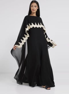 Short Cape Style Abaya Black