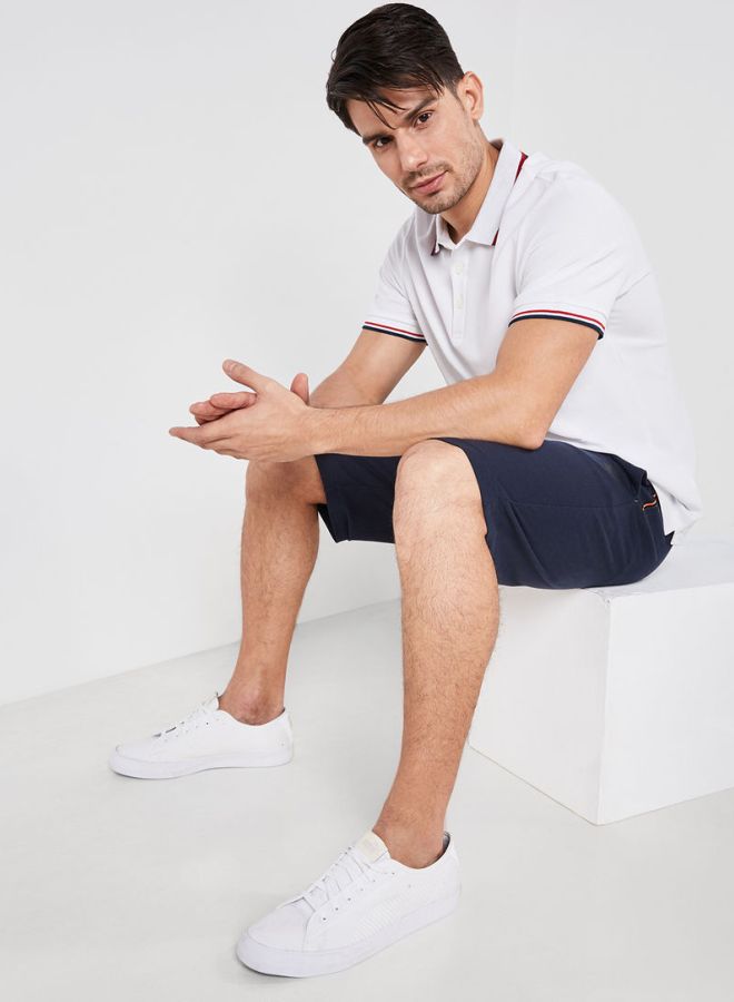 LOTTO L73 Polo White/Navy  - Image 3