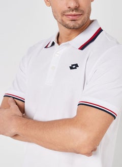 LOTTO L73 Polo White/Navy  - Image 4