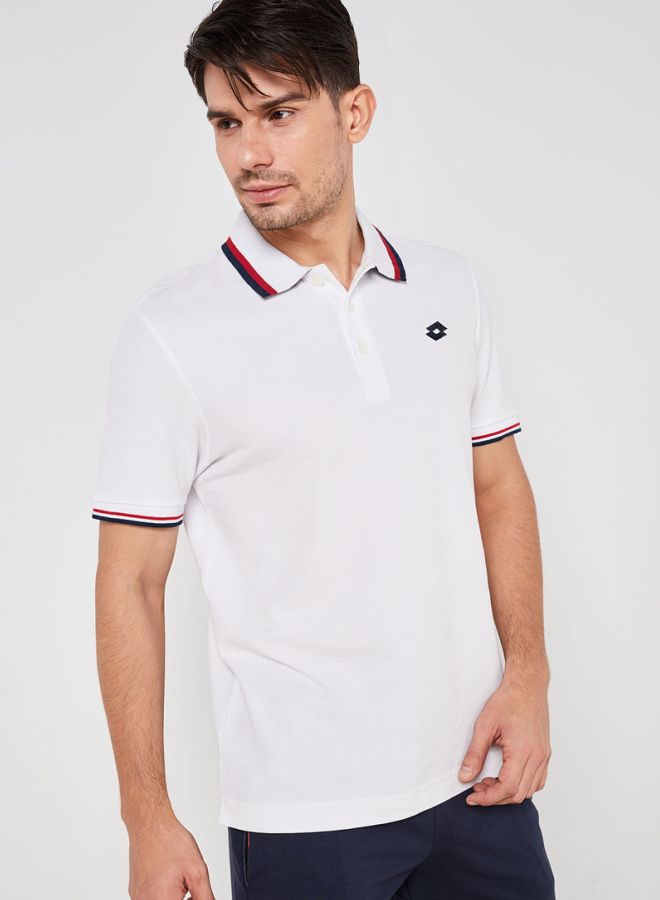 LOTTO L73 Polo White/Navy  - Image 1