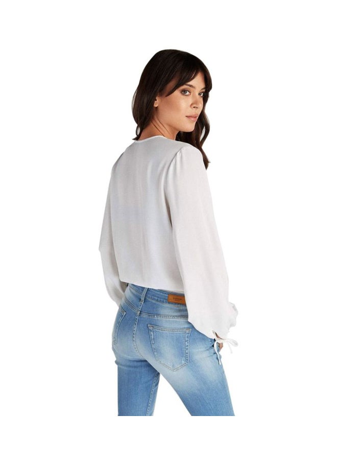 Sacoor Brothers Long Sleeves Blouse White  - Image 2