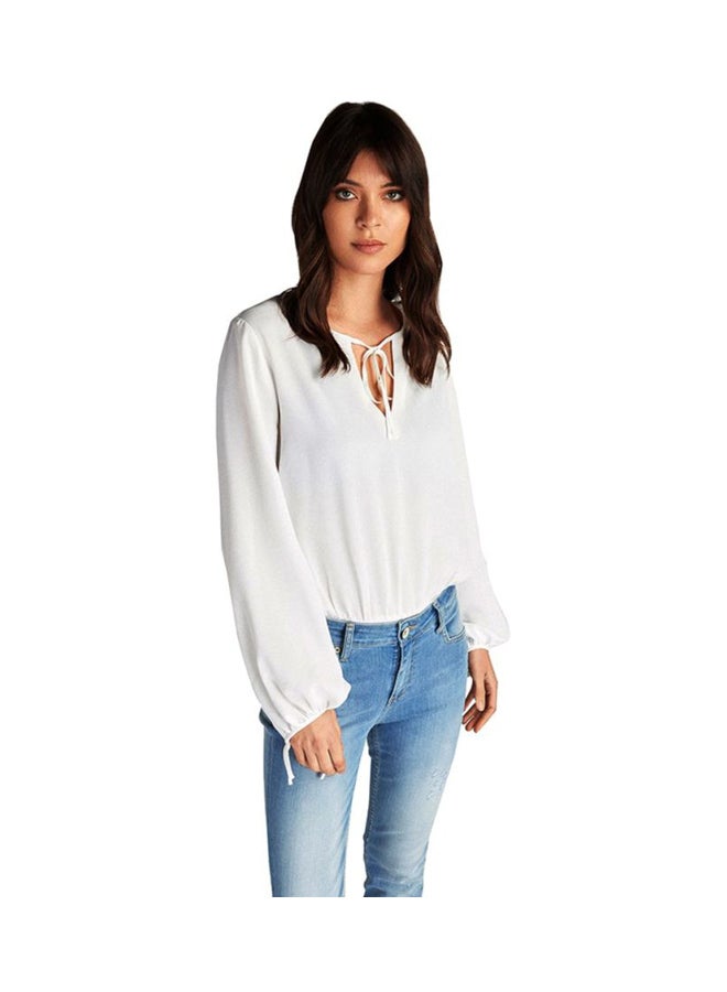Sacoor Brothers Long Sleeves Blouse White  - Image 1