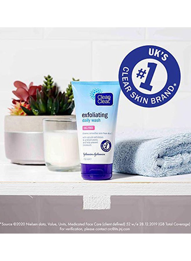 Clean & Clear Oil-Free Exfoliating Daily Face Wash 150ml - Image 3